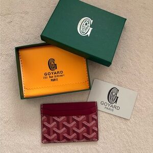 Goyard Burgundy Card Holder